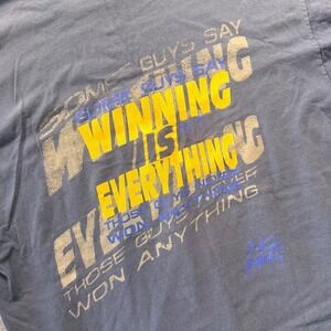 Vintage Hanes Beefy-T No Sweat Winning Isnt Everything Graphic T-Shirt Navy XL